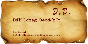 Délczeg Deodát névjegykártya